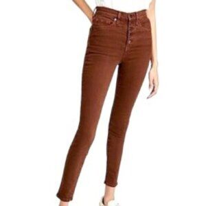 Veronica Beard Maera Brown Skinny High Rise Jeans 25/0